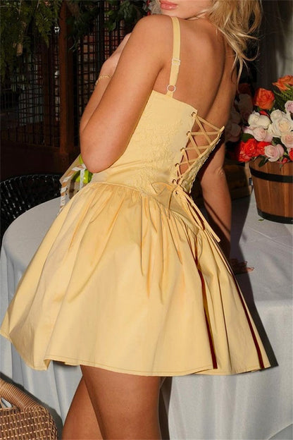 Kvinnors Miniklänning Figursydd Vågig Design Högkvalitativt Material-2