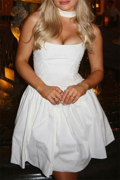 Variant image for Kvinnors Miniklänning Figursydd Vågig Design Högkvalitativt Material-2