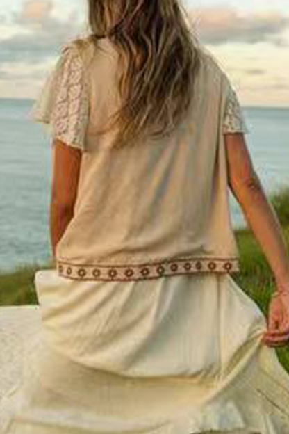 Dam Fritidväst Färgblock Broderi Polyester-5