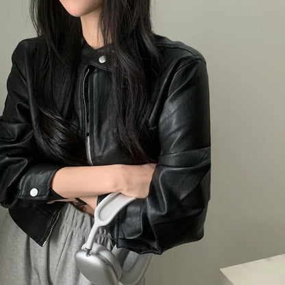 Damjacka Retro med Hög Krage i Polyester – Trendig Jacka för Vardagsbruk och Formella Tillfällen 5