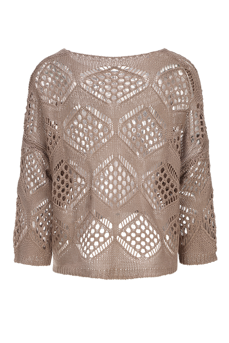 Dam Tröja V-ringning Monokrom 100% Bomull-3