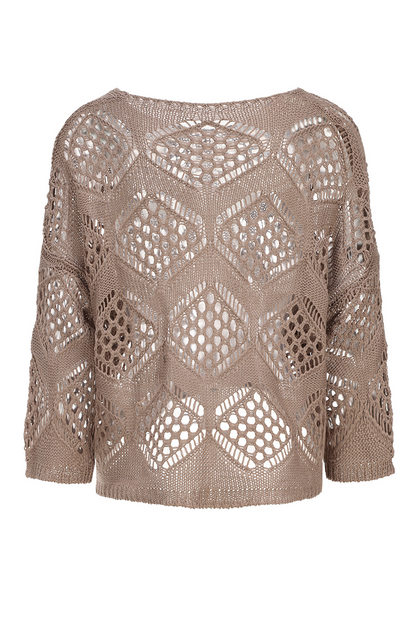 Dam Tröja V-ringning Monokrom 100% Bomull-3