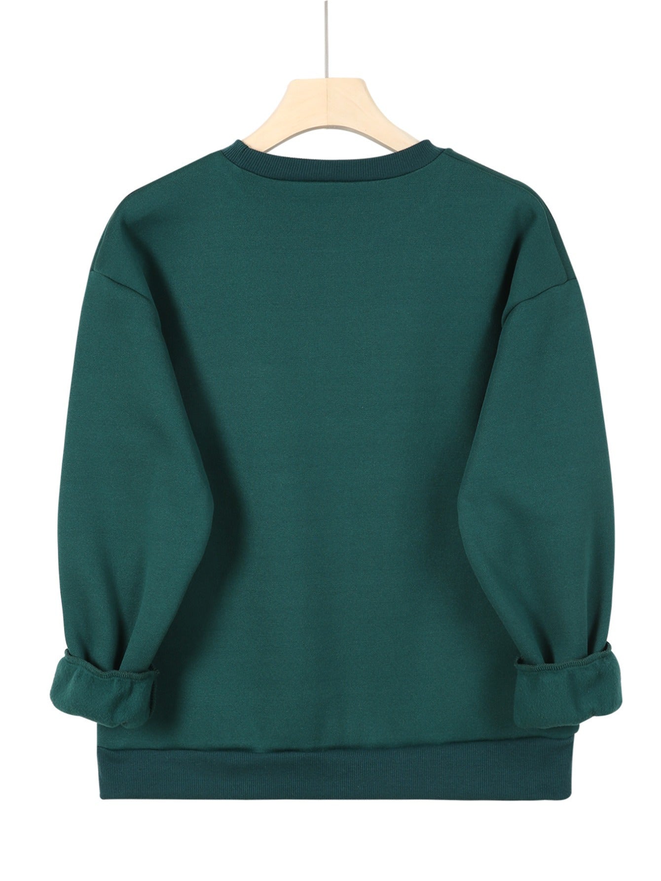 Kvinnors Tröja Hjärtdesign Cirkulär Halsringning Mjuk Tyg 2