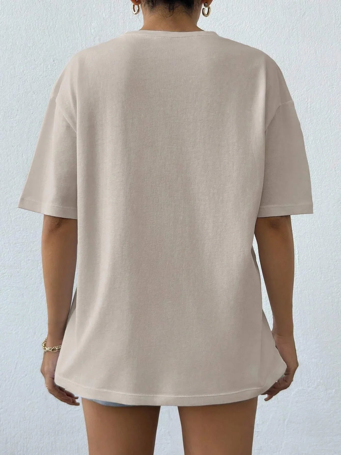 Dam T-shirt med Broderade Blommor i Bomull – Casual Passform och Andningsbart Material 2