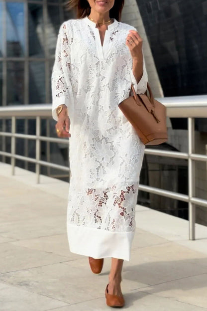 Kvinnors Toppklänning Monokrom Elegant Polyester-3