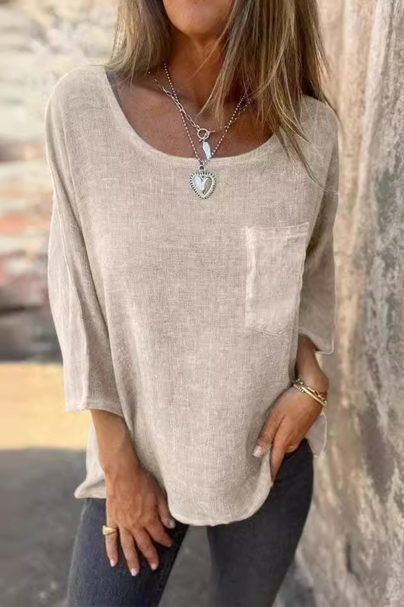 Variant image for Dam T-shirt Cirkulär Halsringning 100% Bomull Avslappnad Passform-1