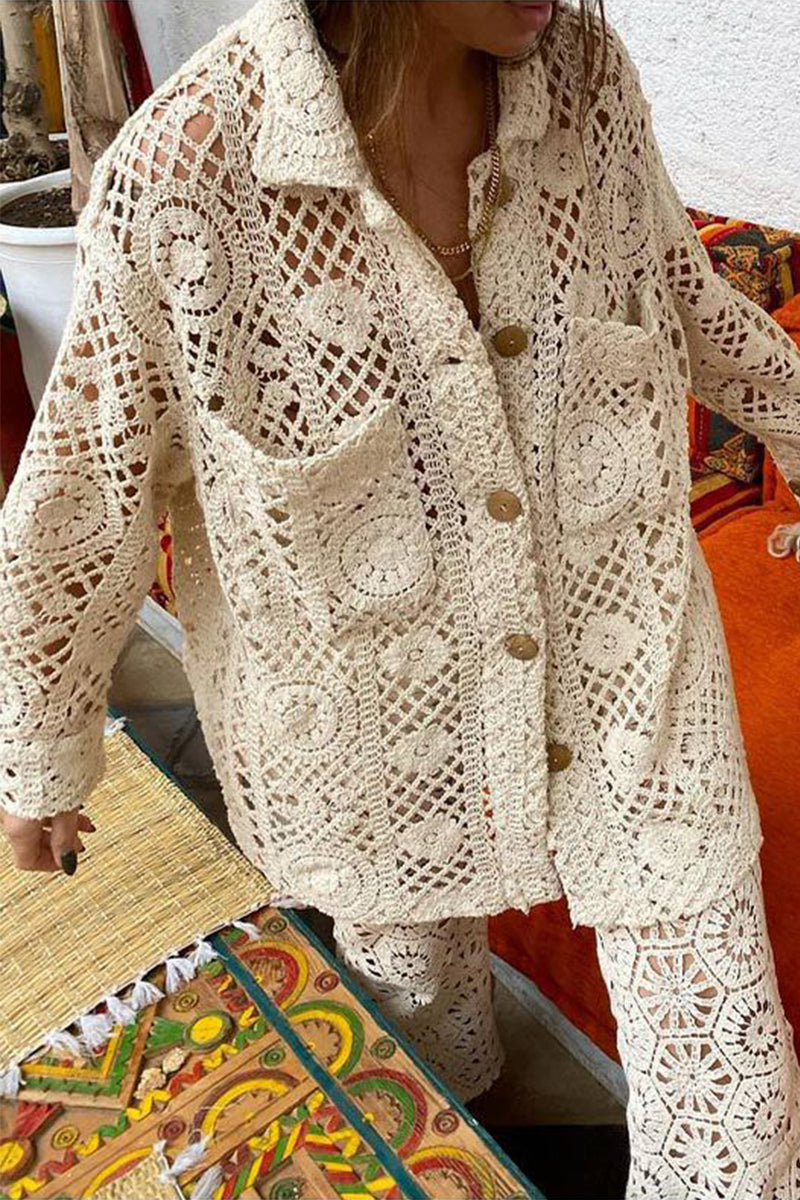 Damjacka Monokrom med Reversibel Krage i Polyester-3