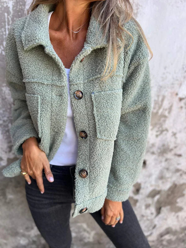 Variant image for Kort Jacka Dam Elegant Ull med Funktionella Fickor-17