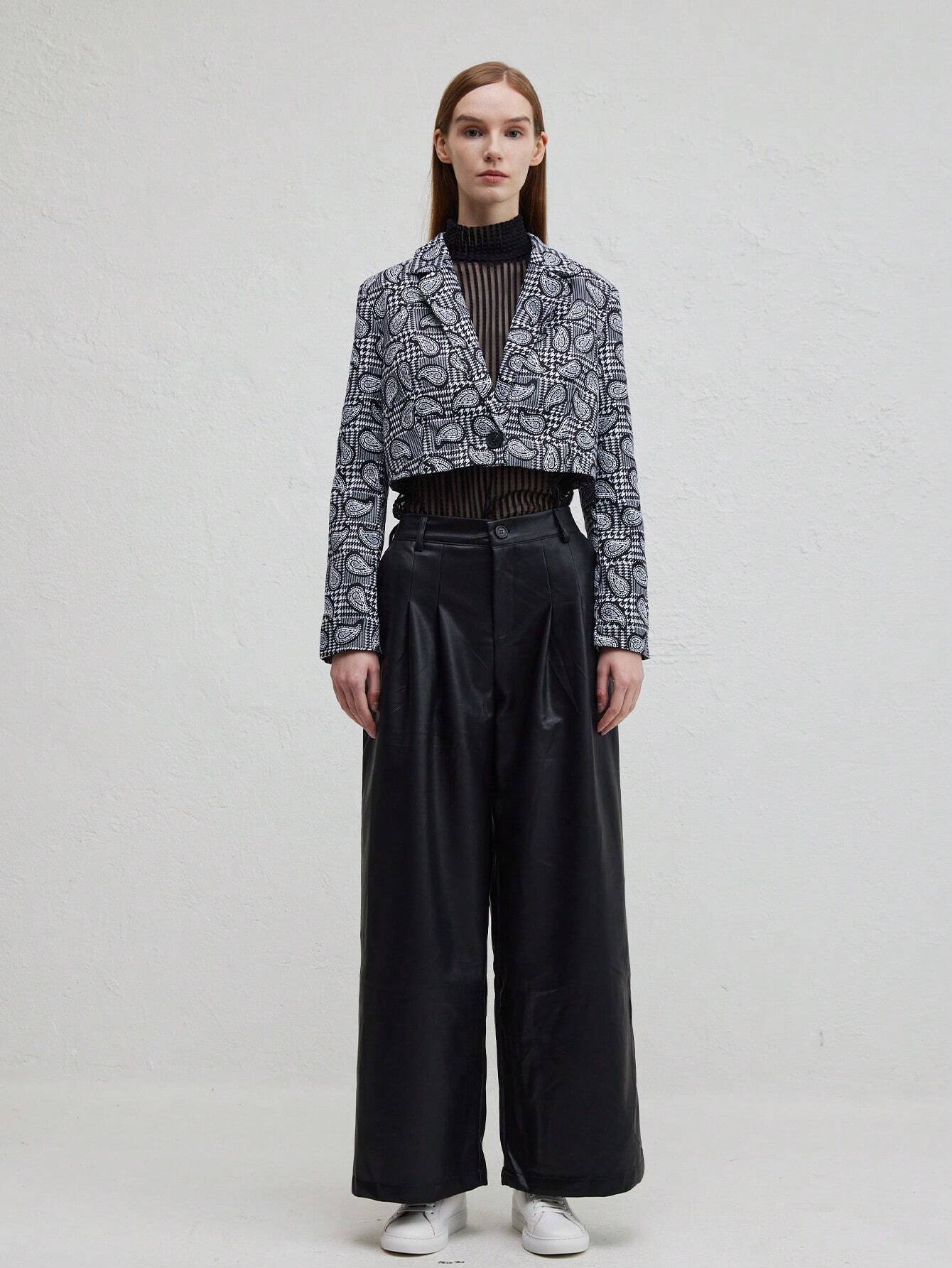 Dam Blazer Kort Ärmar Casual Polyester Tidlös Design-5