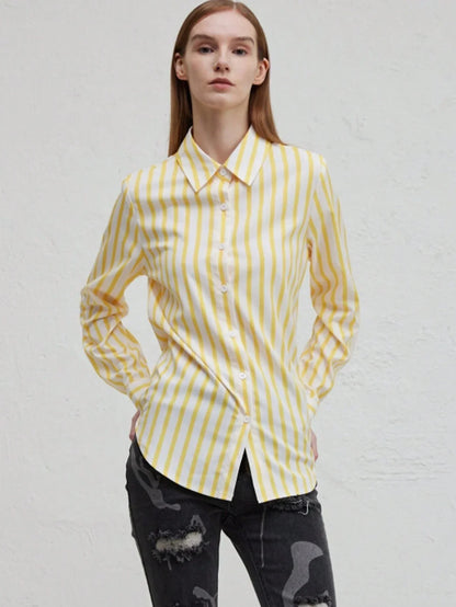 Variant image for Dam Tröja Långärmad Asymmetrisk Polyester Randig-1