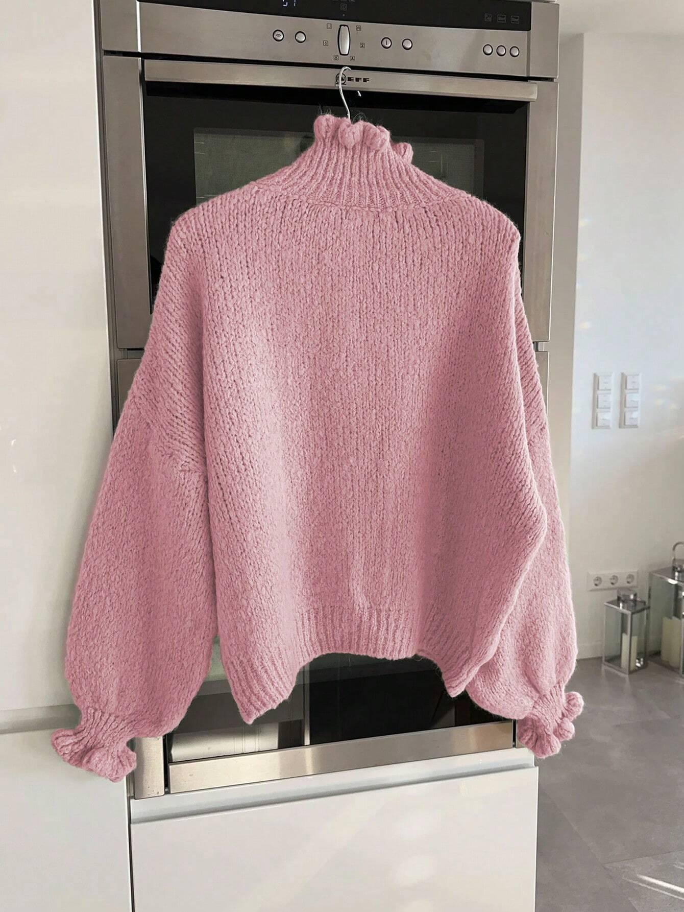 Dam Kortjacka Stickad Casual Design-4