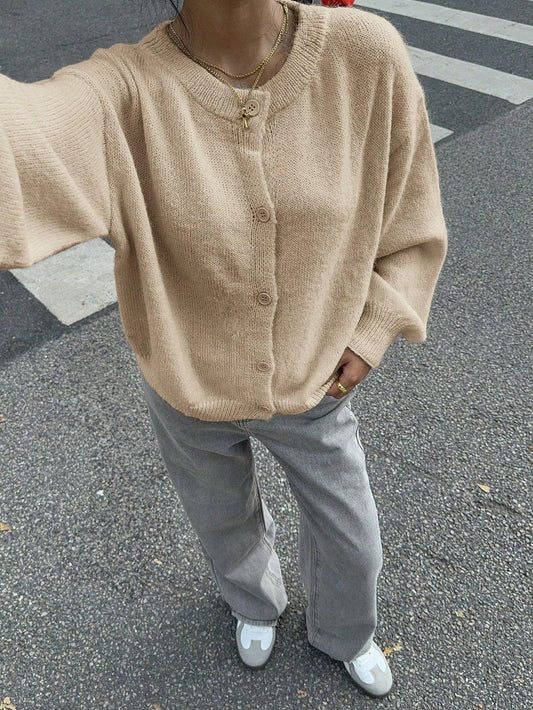 Dam Cardigan Knappstängning 100% Akryl-1