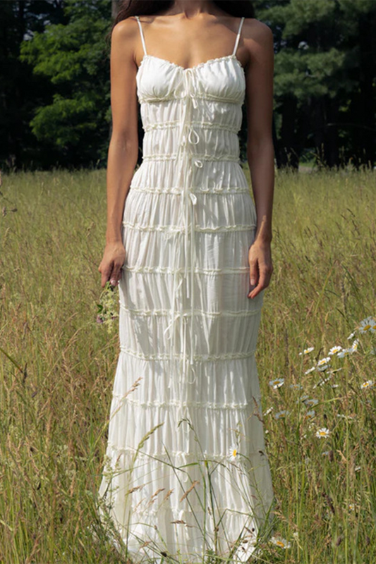 Kvinnors Ruffled Skjorta Bakre Halsringning Polyester-1
