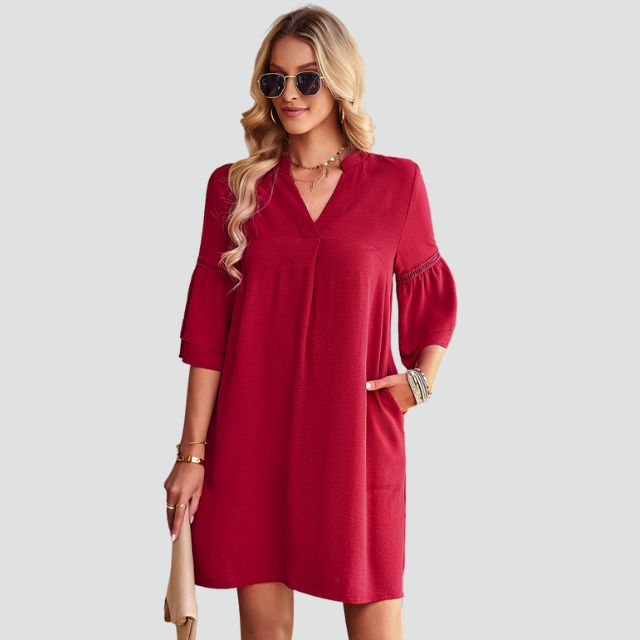 Variant image for Dam Tunikklänning Ruffles Lätt Tyg-6