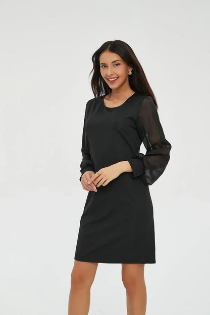 Transparent Sommarklänning Dam i Lätt och Andningsbar Polyester – Feminin Silhuett för Sommarens Utflykter 7