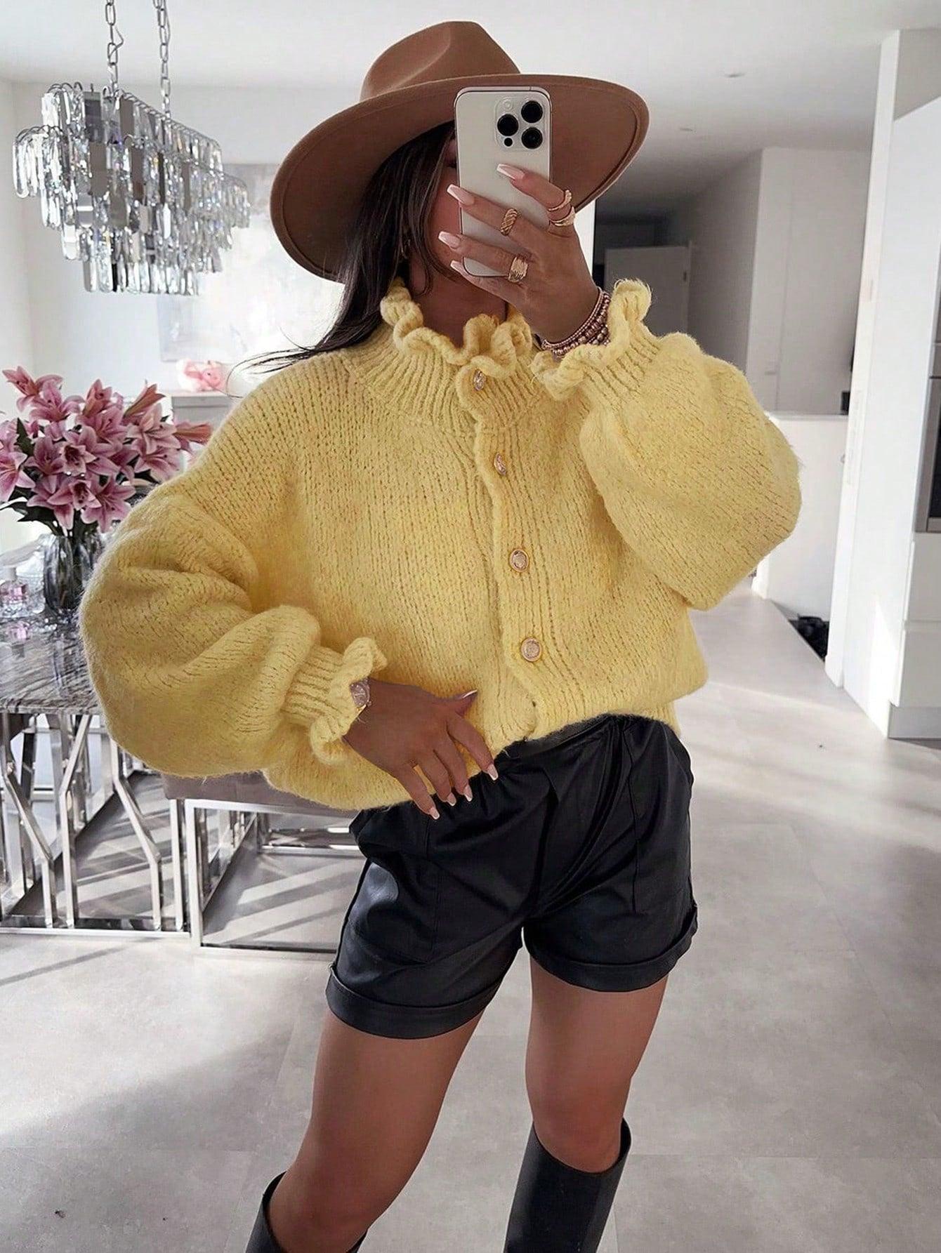 Variant image for Dam Kortjacka Stickad Casual Design-6