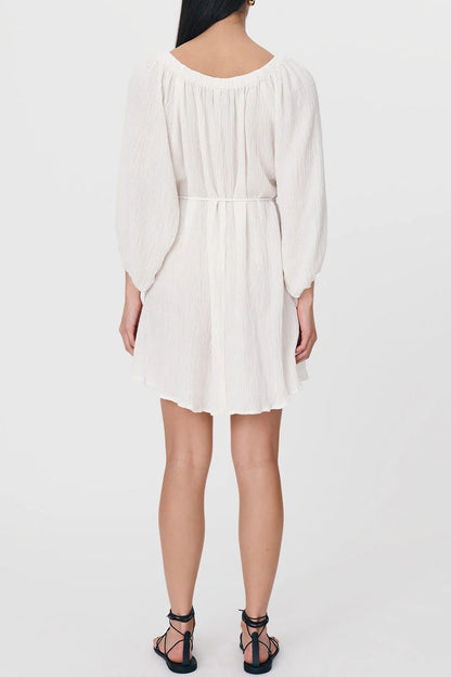 Kvinnors Klänning Utanför Axeln Långa Ärmar Snörning Polyester-5