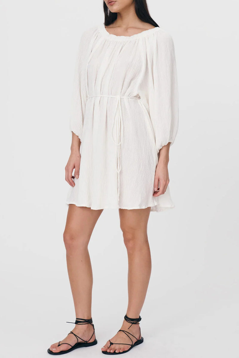 Kvinnors Klänning Utanför Axeln Långa Ärmar Snörning Polyester-4