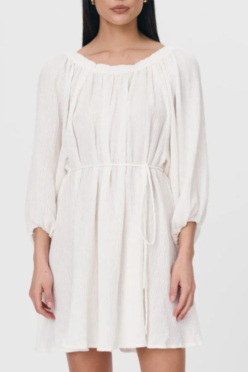 Kvinnors Klänning Utanför Axeln Långa Ärmar Snörning Polyester-3