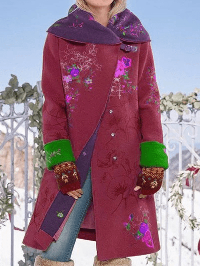 Kvinnors Jacka Glamourös Design Polyester Varm-4