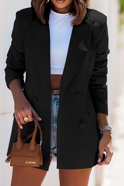 Dam Blazer Figursydd Polyester Mångsidig Design 5