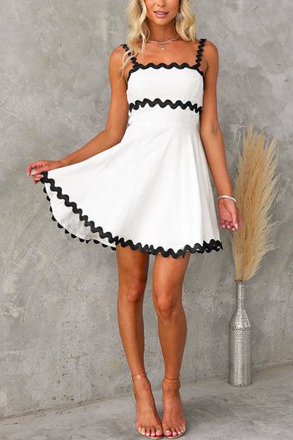 Dam Cami Klänning Figurnära Färgglad Bomull och Polyester-5