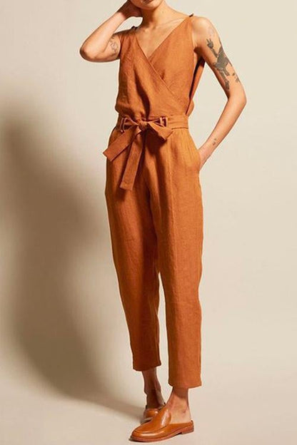 Damenkleid, V-Ausschnitt, mit Knoten, aus Baumwolle und Polyester, Schöne Damenkleider, für Festlichkeiten des Sommers-6
