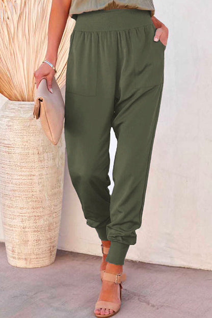 Variant image for Dam Byxor med Resår i Midjan Snygga Joggerbyxor i Bomull och Polyester-9