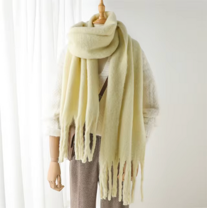 Vinterhalsduk för Kvinnor i Kashmirliknande Material med Långa Fransar – Elegant och Mångsidig Pashmina-design 23