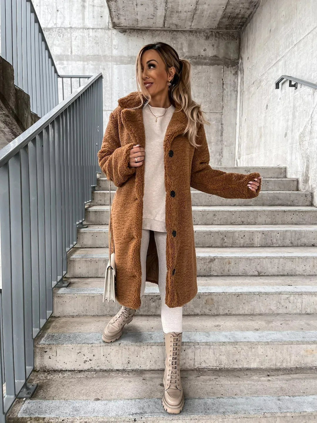 Dam Plyschkappa Elegant Mjuk Kaschmirliknande 8