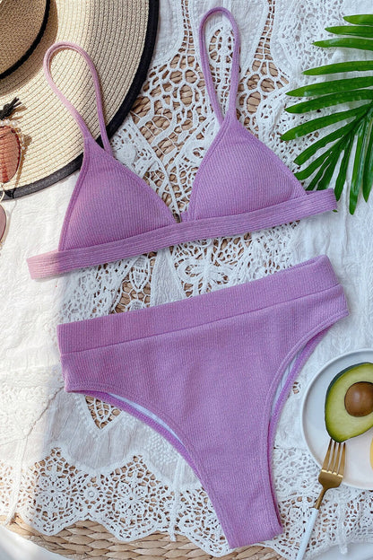 Dam Bikini Triangulär Design i Mjukt Material 6