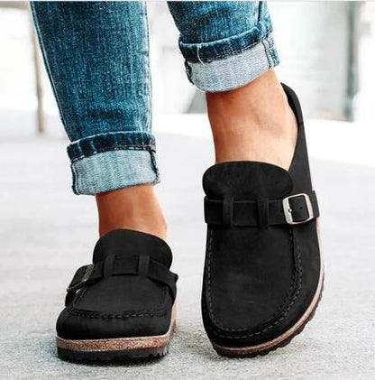 Dam Sandaler Casual Syntetiskt Läder med Bekväm PU-Sula-2