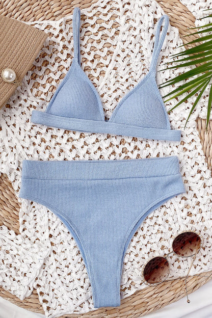 Bikini Dam Triangeltopp och Heta Byxor i Nylon-Spandex – Smickrande Badkläder för Strand och Pool 5