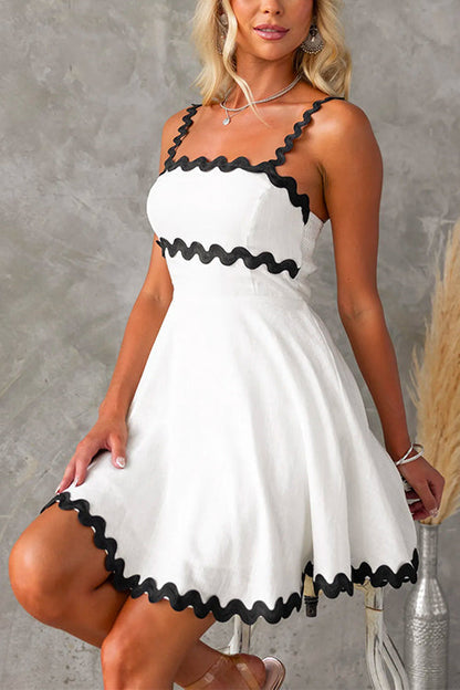 Dam Cami Klänning Figurnära Färgglad Bomull och Polyester-3