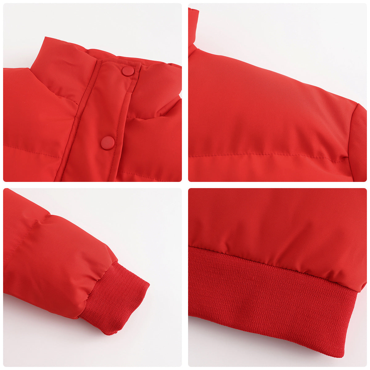 Dam Vinterjacka Hög Krage Polyester och Bomull-3