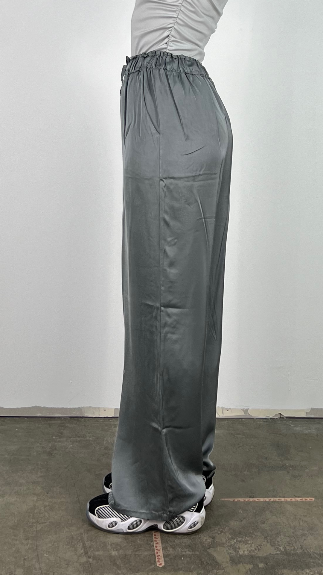 Dam Raka Byxor Viskos Elastiskt Midjeband-6