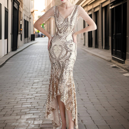 Variant image for Dam Aftonklänning Lång Elegant Polyester Mönstrad-16