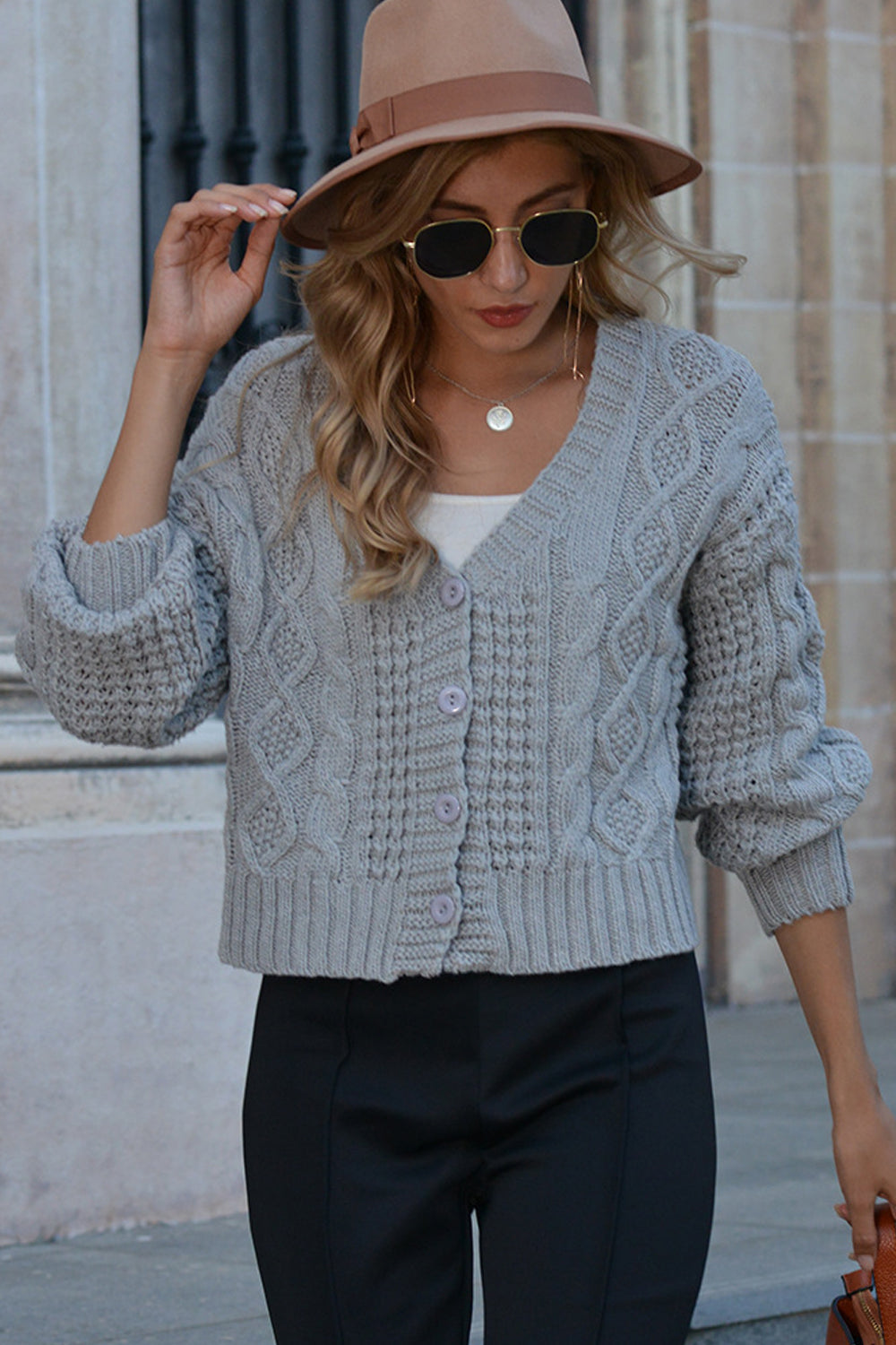 Dam Tröja Kortärmad V-hals Polyester Klassisk Stil-5