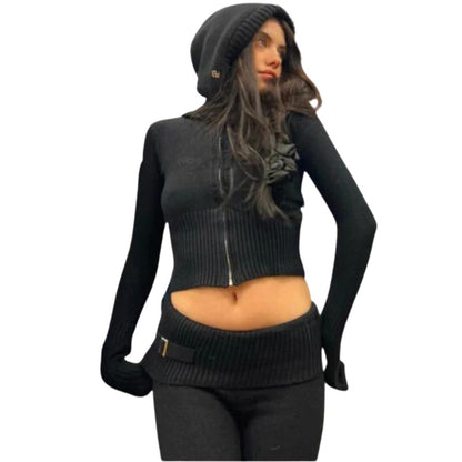 Variant image for Dam Hoodie och Byxor Set Modern Design 100% Bomull-11