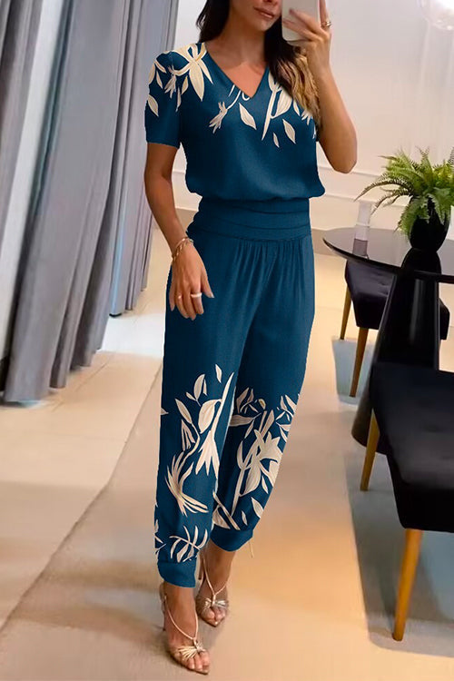 Variant image for Dam Tunika V-ringad Korta Ärmar Hög Midja Bomull Polyester-3