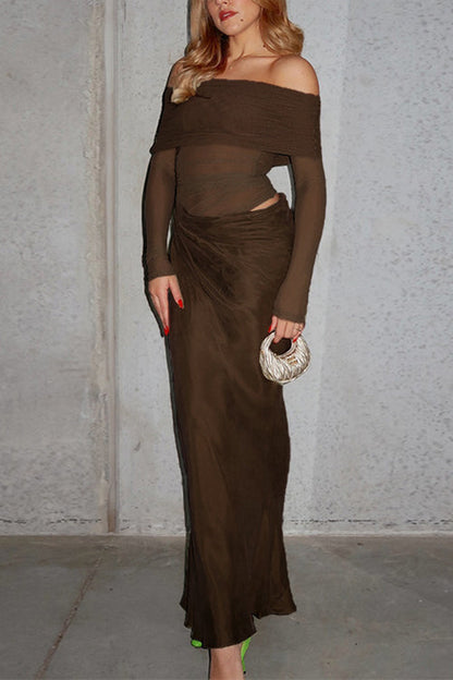 Variant image for Maxi Klänning Dam Patchwork Rynkad Bomull Polyester-25