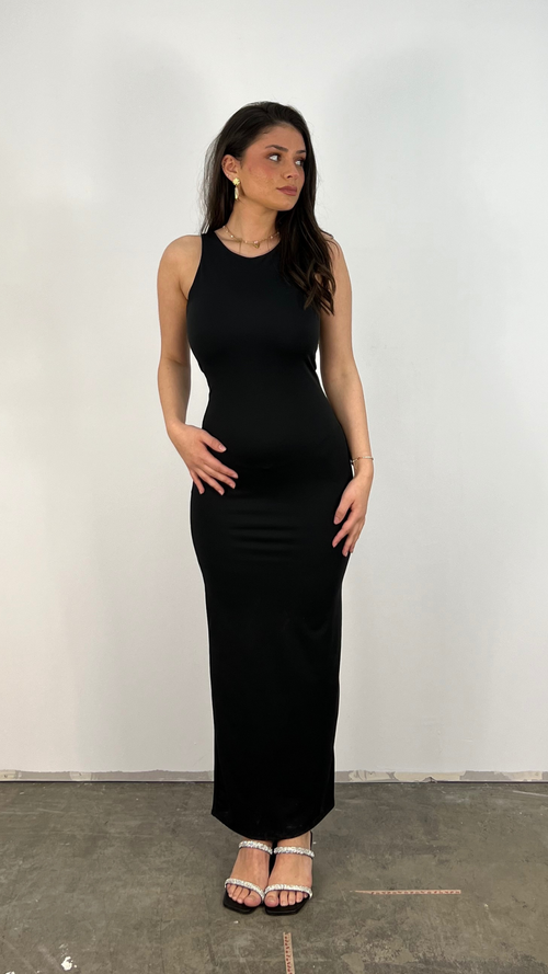 Fina Dam Klänningar Snäv Passform Polyester med Sidospår-1