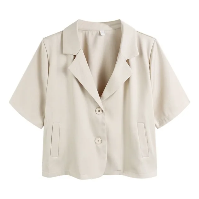 Dam Blazer Korta Ärmar Polyester Elegant och Mångsidig 10