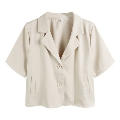 Dam Blazer Korta Ärmar Polyester Elegant och Mångsidig 10
