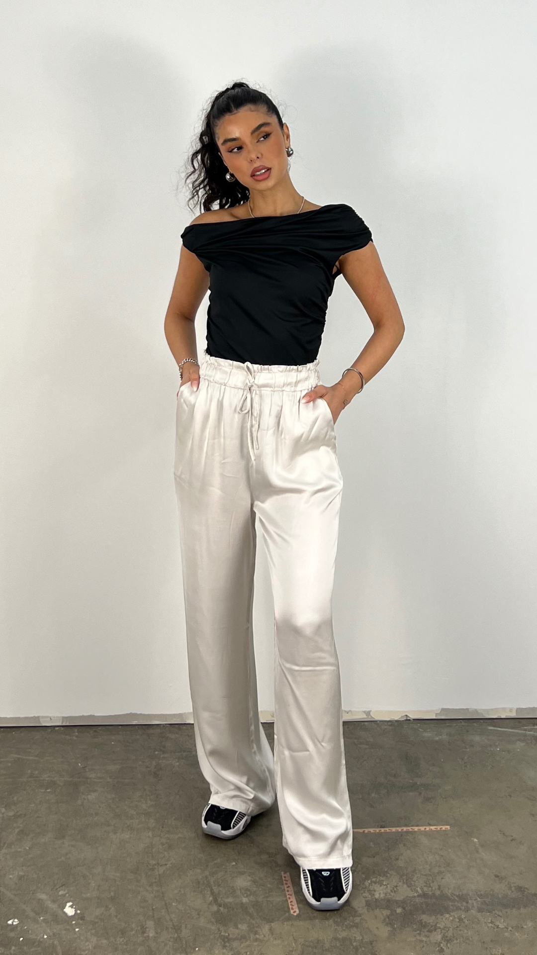 Variant image for Dam Raka Byxor Viskos Elastiskt Midjeband-2