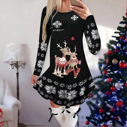 Kvinna Mini Klänning Festlig Lätt Material-4