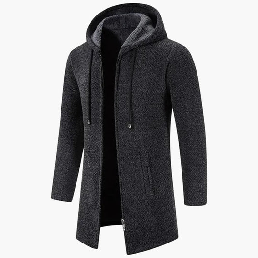 Mäns Fleecejacka med Huva Värme Wolff Fleece-1