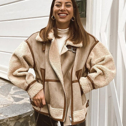 Damjacka Baggy Vattenavvisande Polyester för Avslappnad Stil-1