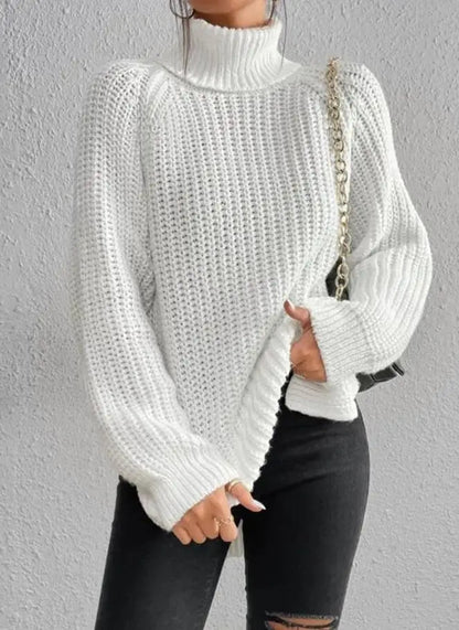 Variant image for Dam Turtleneck Topp Figur-Kramande Andningsbart Material-1