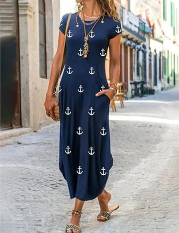 Variant image for Dam Fritidsklänning Korta Ärmar Lätt Tyg-1